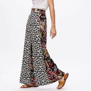 Free People In The Mix Wide Leg Rayon Lounge Pants